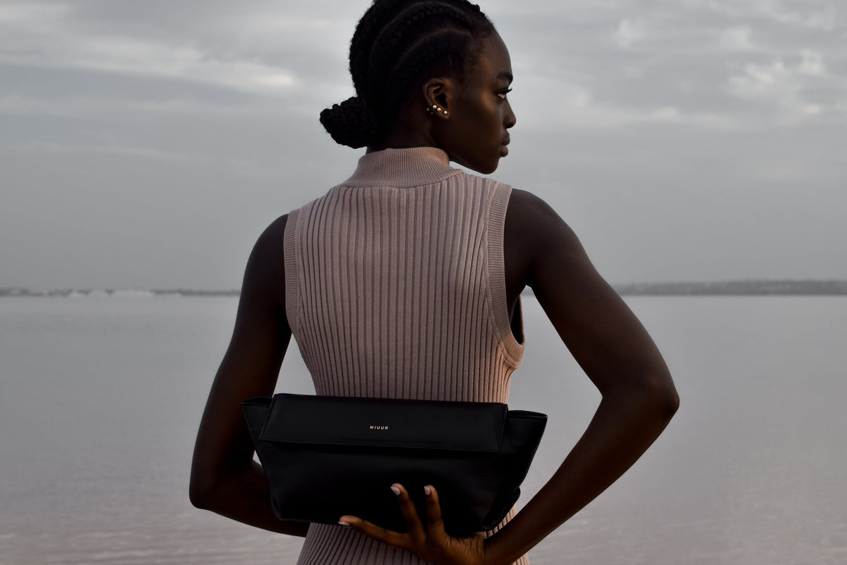 miuur ginza black leather bag sustainable made in spain