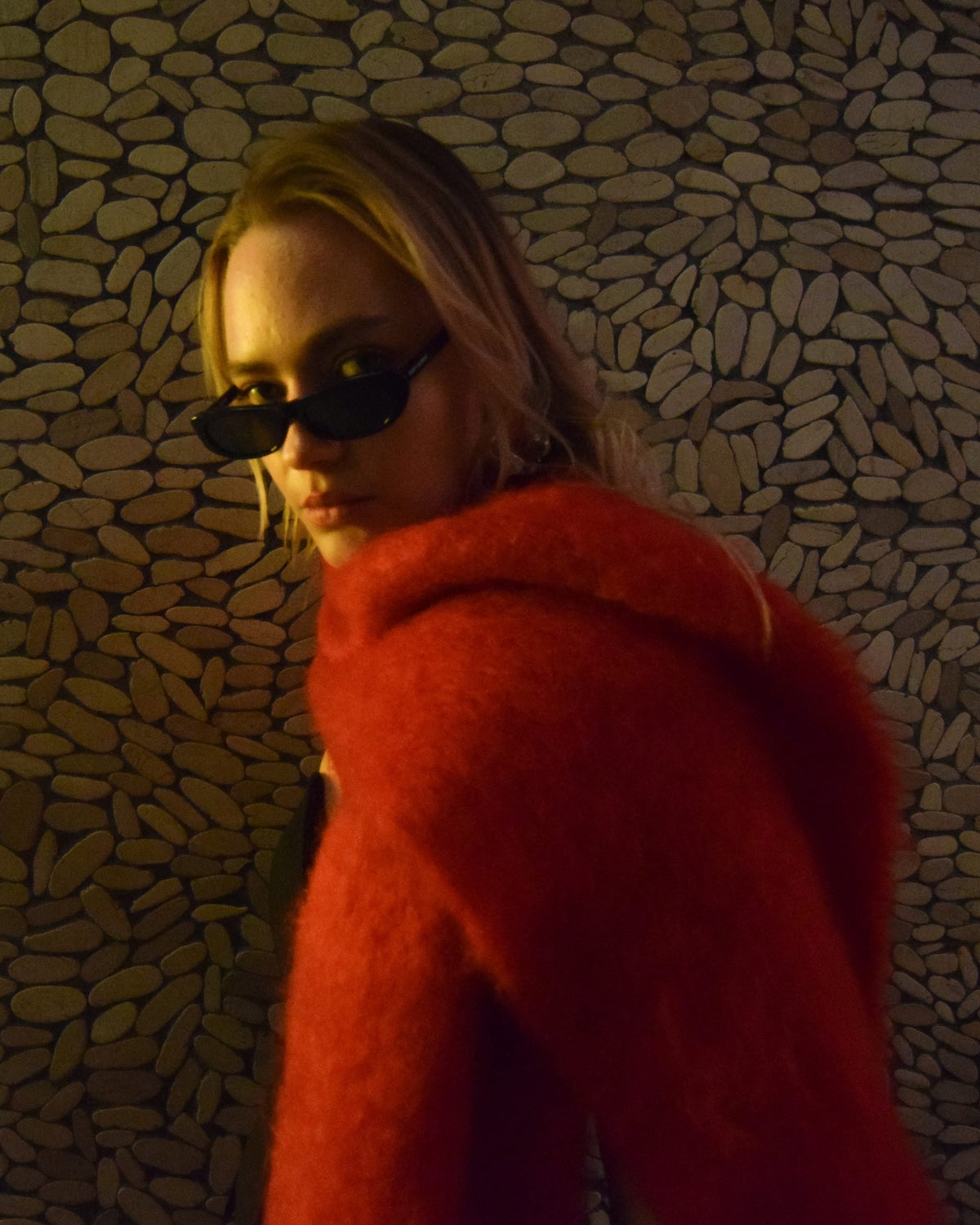 Scarf in mohair and wool | Dune