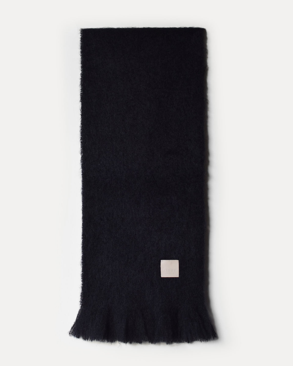 Scarf in mohair and wool | Black