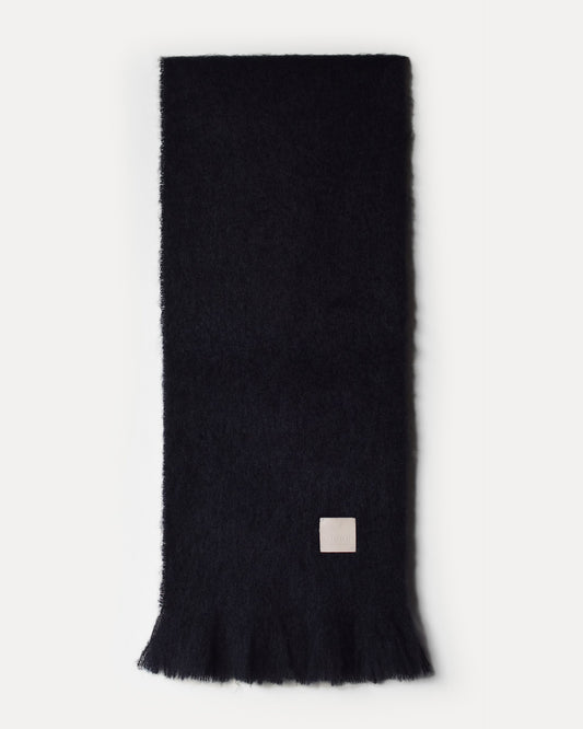 Scarf in mohair and wool | Black