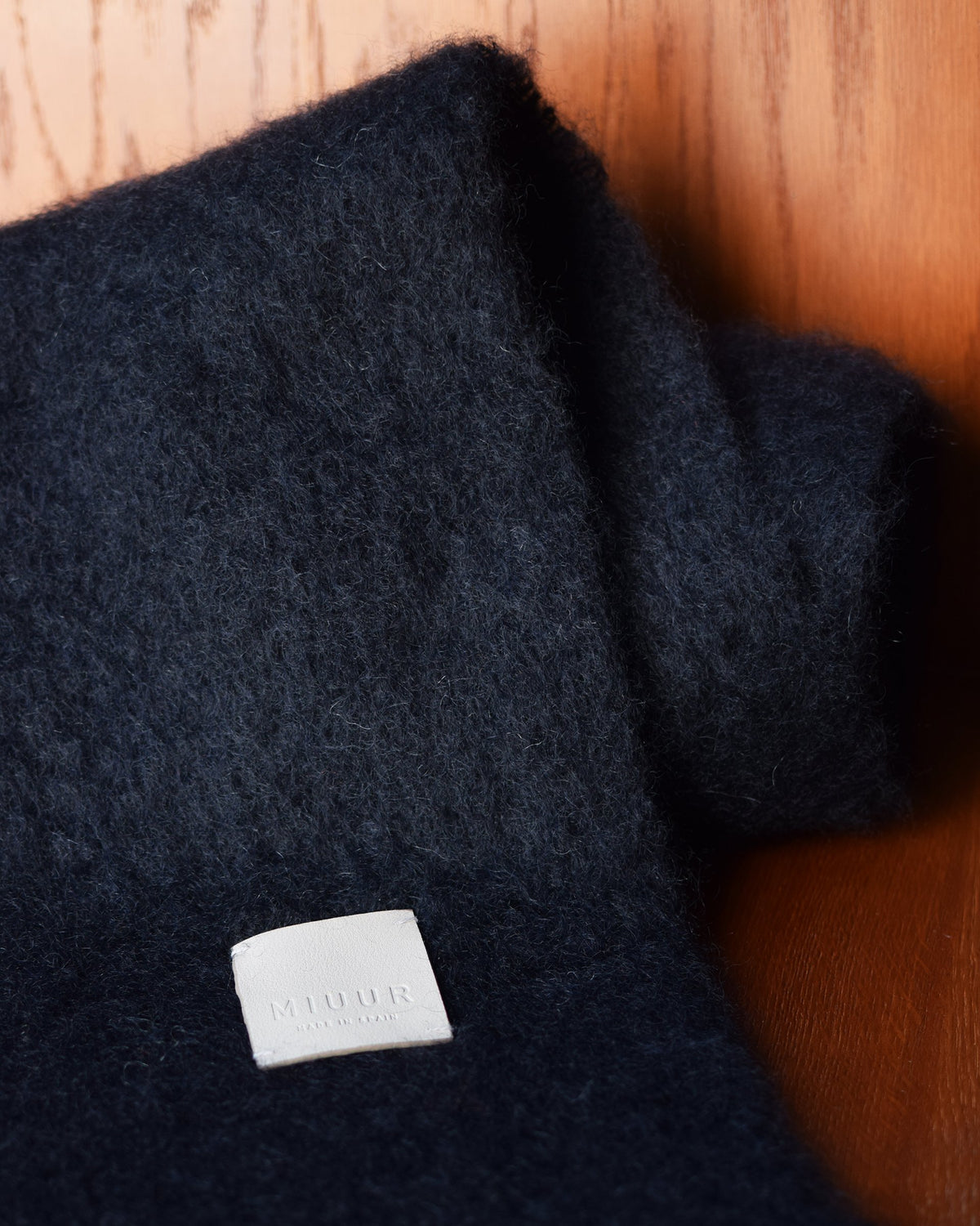 Scarf in mohair and wool | Black