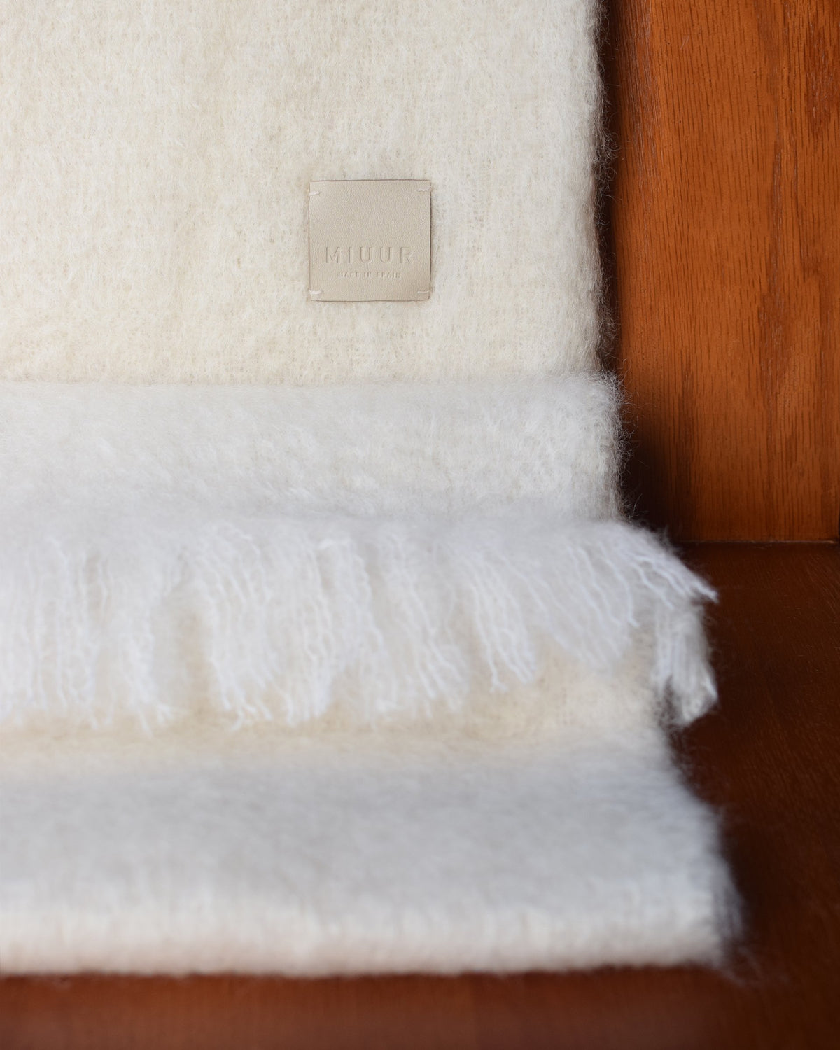 Scarf in mohair and wool | Cloud White