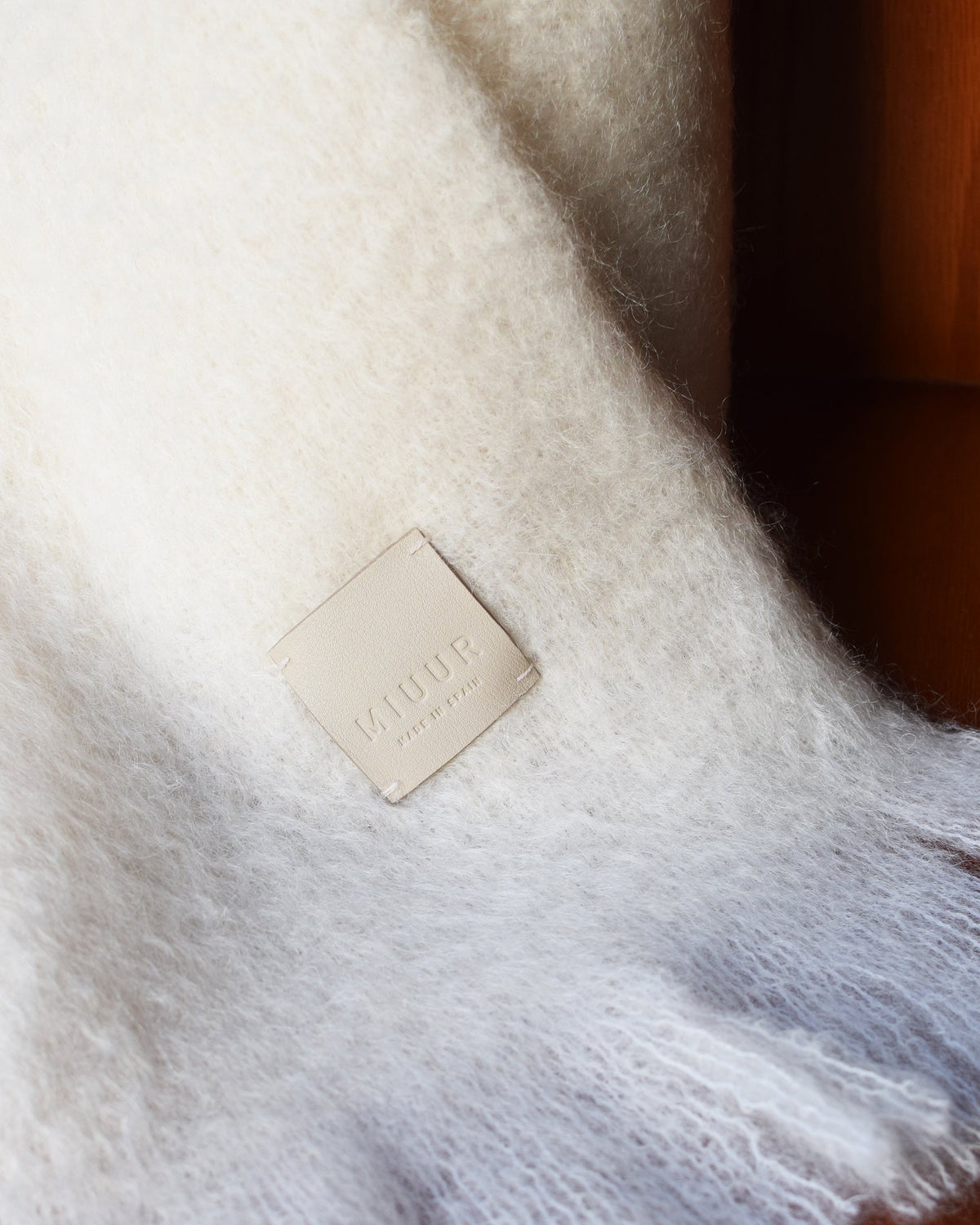 Scarf in mohair and wool | Cloud White