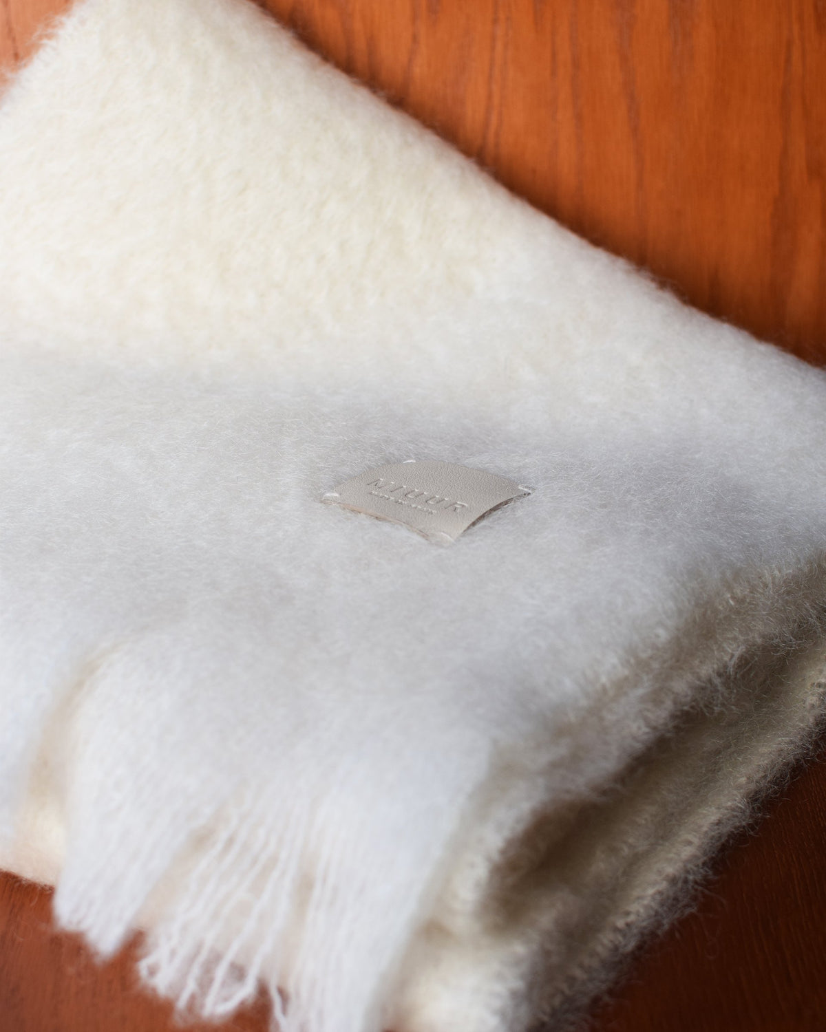 Scarf in mohair and wool | Cloud White