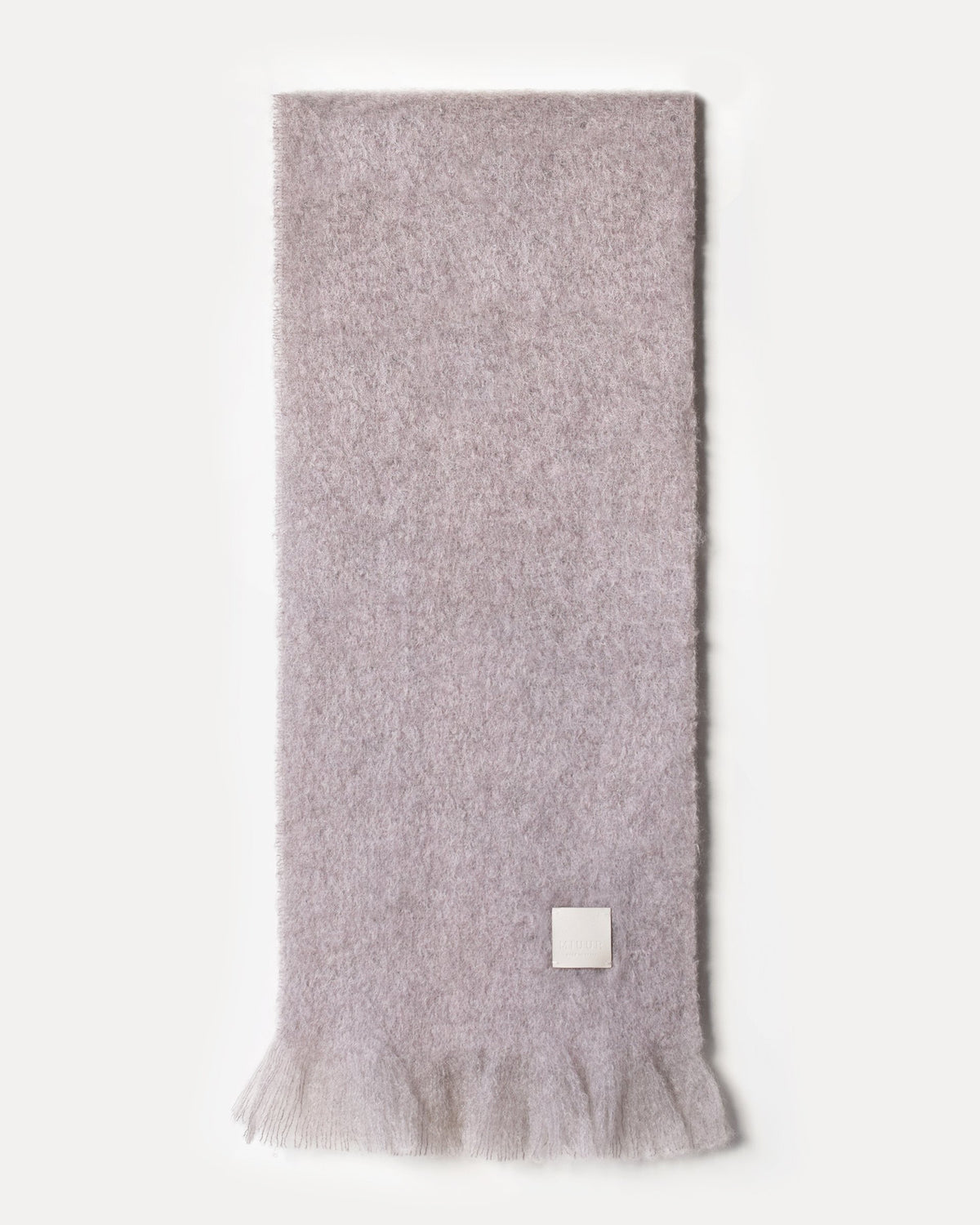 Scarf in mohair and wool | Mink Gray