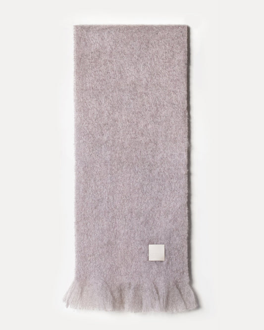 Scarf in mohair and wool | Mink Gray