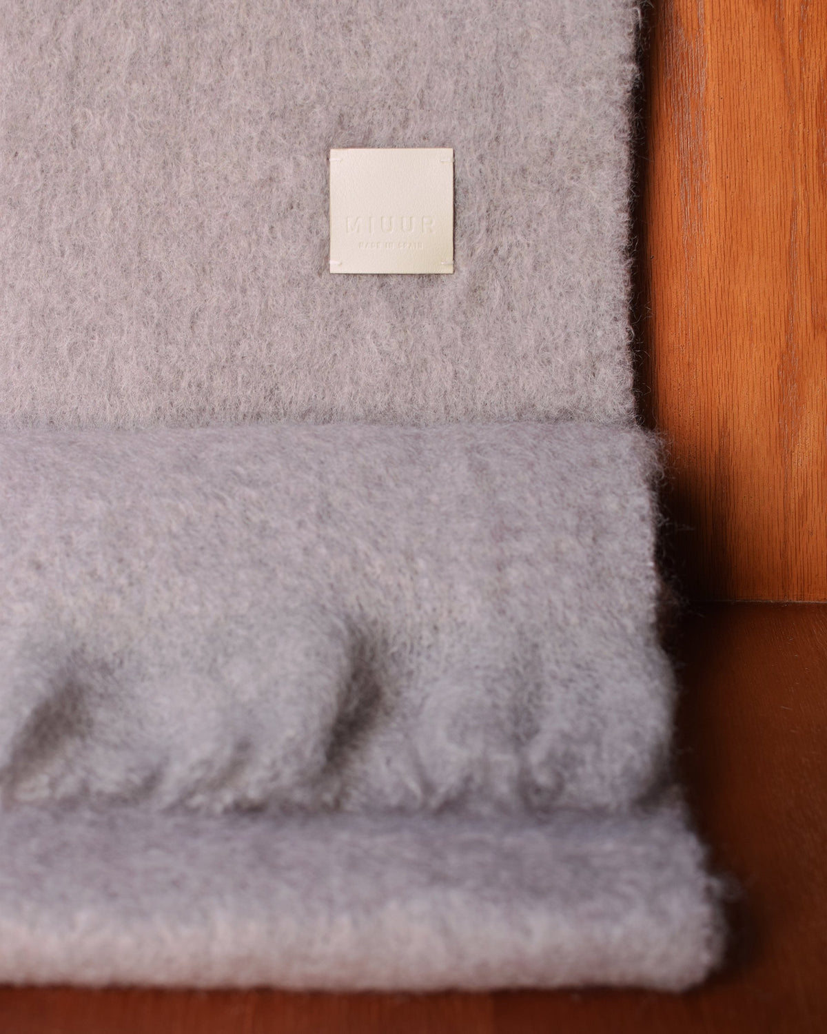 Scarf in mohair and wool | Mink Gray