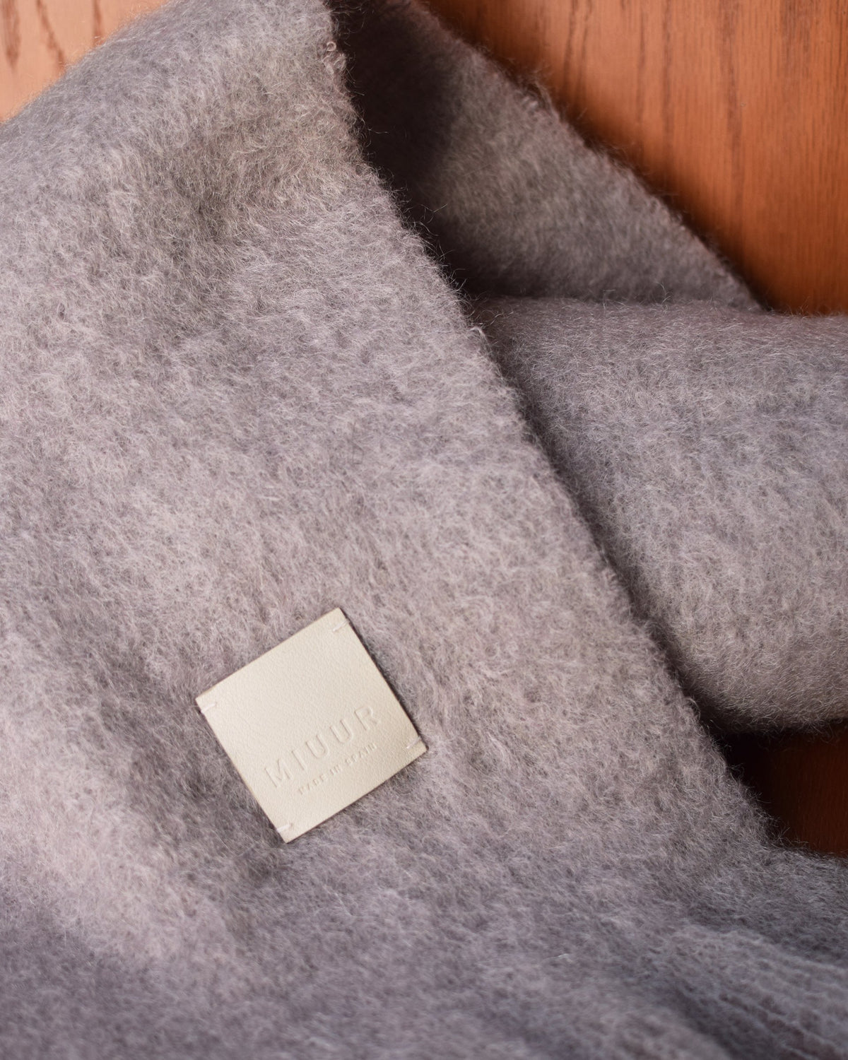 Scarf in mohair and wool | Mink Gray
