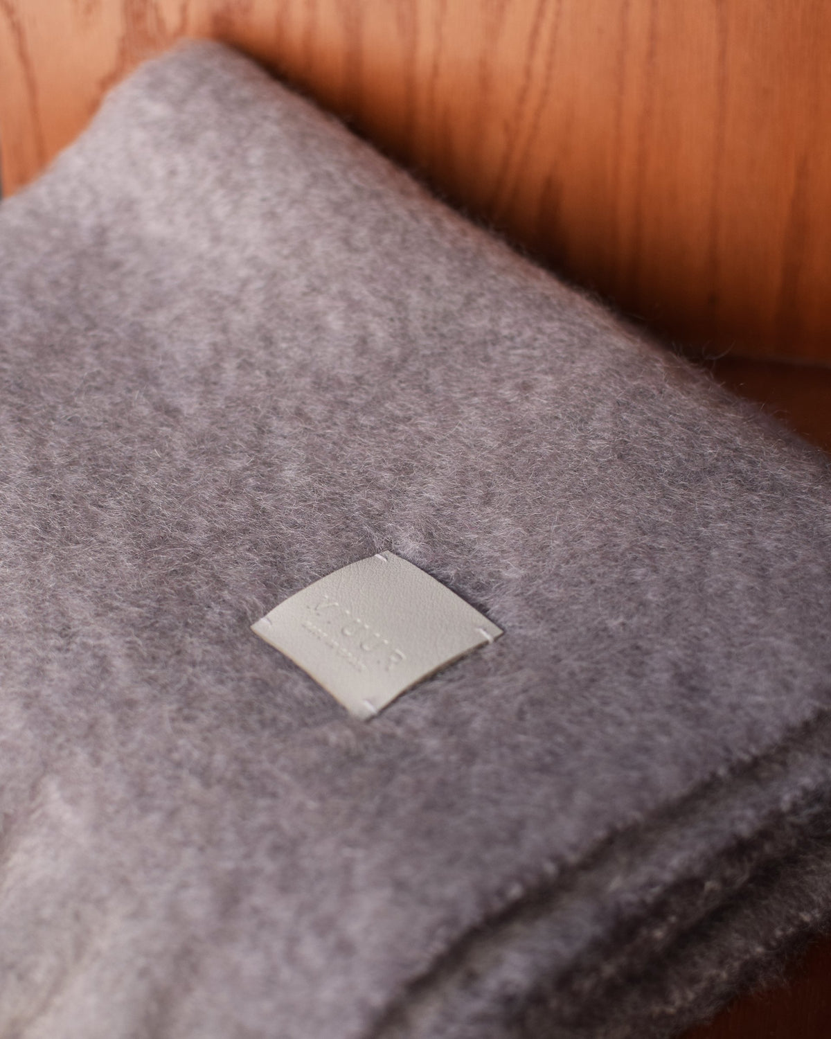 Scarf in mohair and wool | Mink Gray