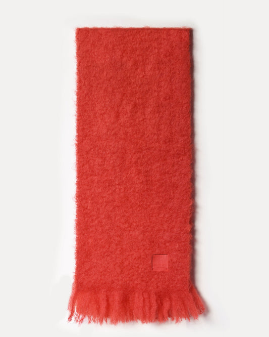 Scarf in mohair and wool | Parrot Red