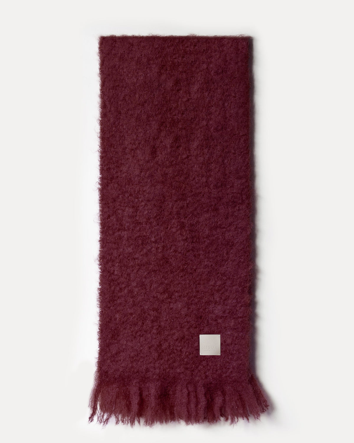 Scarf in mohair and wool | Bordeaux